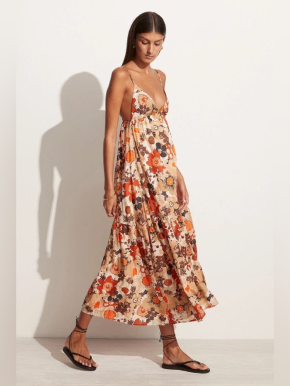 Faithfull The Brand Anisha Maxi Dress Kaiya Floral Print size 4 - Picture 4 of 11